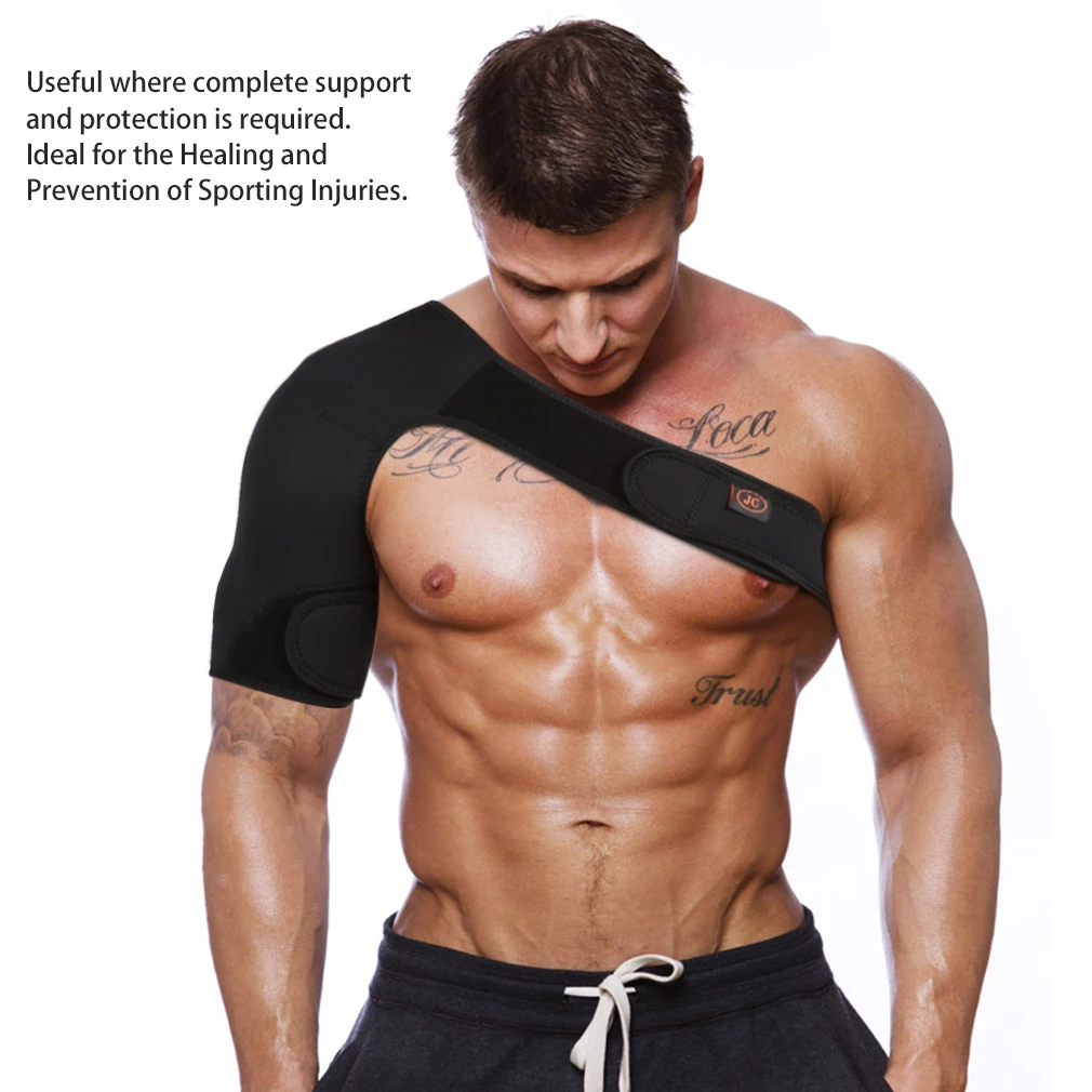 Регулируемый дышащий спортивный уход для тренажерного зала, для одного плеча, поддержка спины, защитный ремень, обертывание, ремень, полосы, накладки, черный бандаж для мужчин/женщин