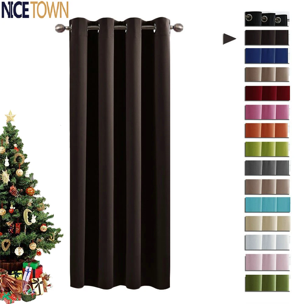

Blackout Curtain for Living Room Bedroom Kitchen Thermal Insulated Ready Made One Piece