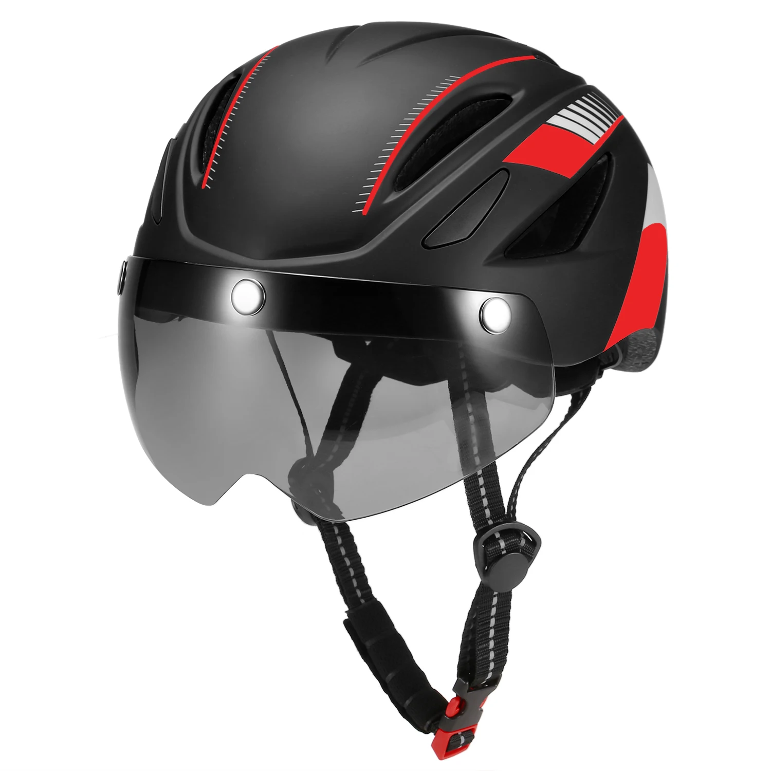 Casque Vélo Avec Visière Magnétique - Respirant, Réglable 54-62cm, Pour VTT, Skate, Roller, BMX