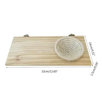 

Bird Breeding Nest Perch Wooden Hamster Mouse Stand Platform Cage Exercise Toys M0XD
