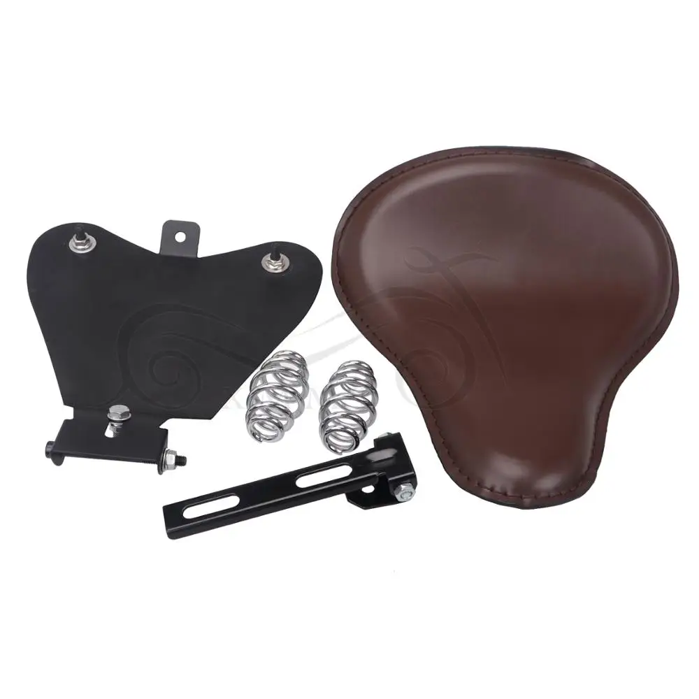 Универсальный водительский Solo Seat& Base& " пружины& Кронштейн для Harley Honda Yamaha Suzuki Sportster 883 железо 48 72 поплавок чоппер - Цвет: Type 10