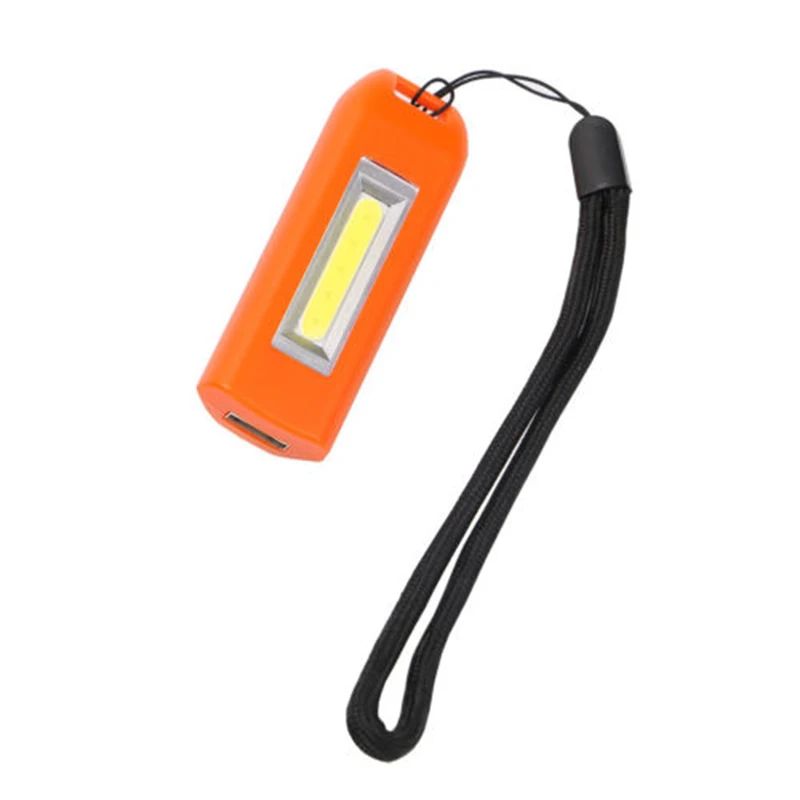 

Mini COB LED Camping Flashlight Light Keychain Torch Lamp USB Rechargeable