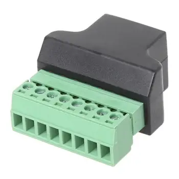 

Connector Skillful Manufacture Superior Quality RJ45 Ethernet Female to Screw Terminal 8 Pin Converter for CCTV DVR