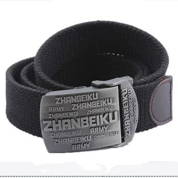 

Canvas Automatic buckle men's belt Tactical Military body Width 3.8cm 2020 Comfortable and breathable outdoor sports equipment