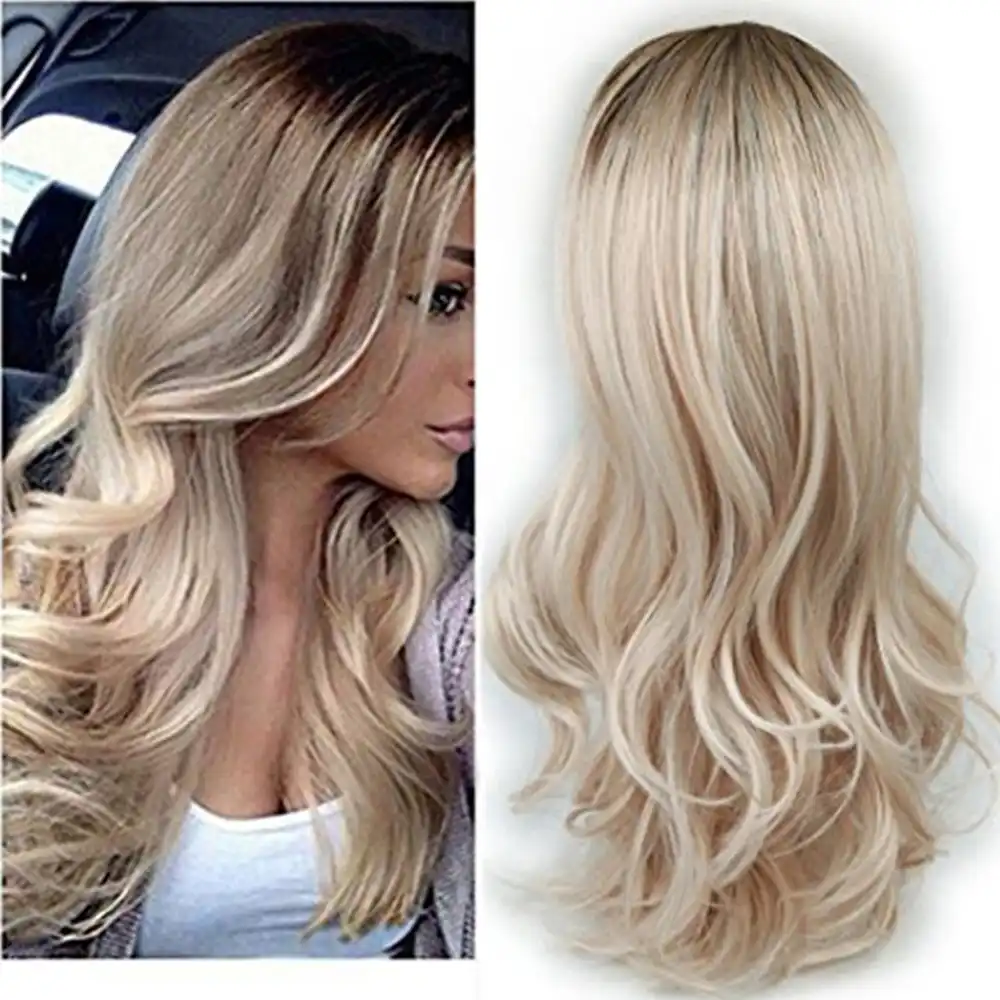 Zhenskie Modnye Pricheski Delyatsya Na Dlinnye Vyushiesya Volosy Chernoe Zoloto Gradient Bolshaya Volna Kudryavye Grusha Cvetok Dlinnye Volosy Aliexpress