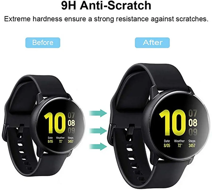Защитное стекло для samsung Galaxy Watch Active 2 44 мм 40 мм Ультра твердость HD Прозрачная пленка полное покрытие против царапин