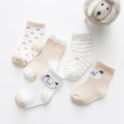 5 пар/лот, хлопковые носки для детей от 0 до 8 лет летние тонкие детские сетчатые носки с изображением животных милые носки для мальчиков и девочек