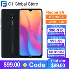 Original Xiaomi Redmi 8A 8 A 4GB RAM 64GB ROM Mobile Phone Snapdragon 439 Octa Core 6.22" 5000mAh 12MP Camera Smartphone Type-C