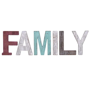

Country Wooden Family Signs Decorative Wooden Word Signs Freestanding Wooden Letters Home Decoration
