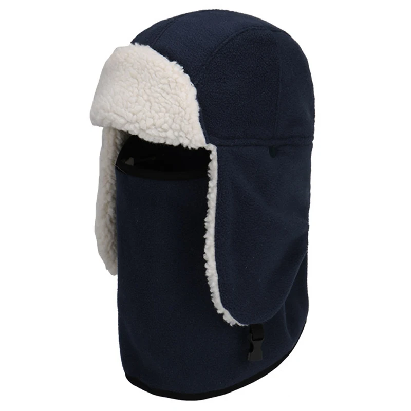 royal blue Маска для лица шляпа из искусственного флиса теплый шейный защитный головной убор для лыжного спорта на открытом воздухе Кемпинг Туризм ALS88 - Цвет: royal blue
