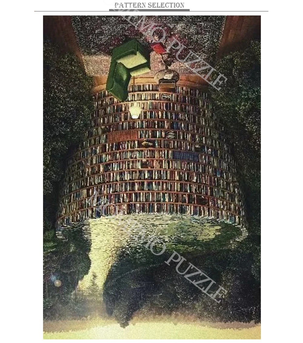 Книжная полка деревянные пазлы для взрослых 1000 штук деревянные головоломки DIY Сборные игрушки Дети Подростки образовательная деревянная головоломка игра