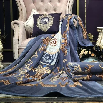 

200x230cm H Blanket Weighted Plaid Decorations Winter Flannel Chunky Blankets Fleece for Adult Travel Office Home Blanket