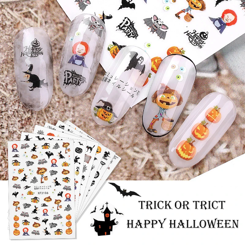 

Halloween Nail Art Stickers Decals Nails Decorations Manicure Tools Nail Art Tools Decorations