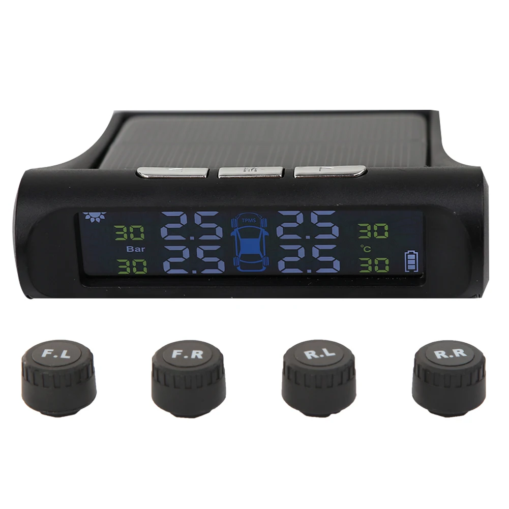 Умный автомобиль TPMS система контроля давления в шинах режим обновления дисплей Солнечная энергия+ usb зарядка мониторинг в реальном времени