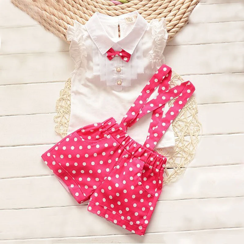 Menoea/комплекты одежды г. Летние Стильные комплекты одежды для девочек шифоновая клетчатая футболка без рукавов+ штаны, детские костюмы, комплект принцессы для девочек - Цвет: ATZ160 Red