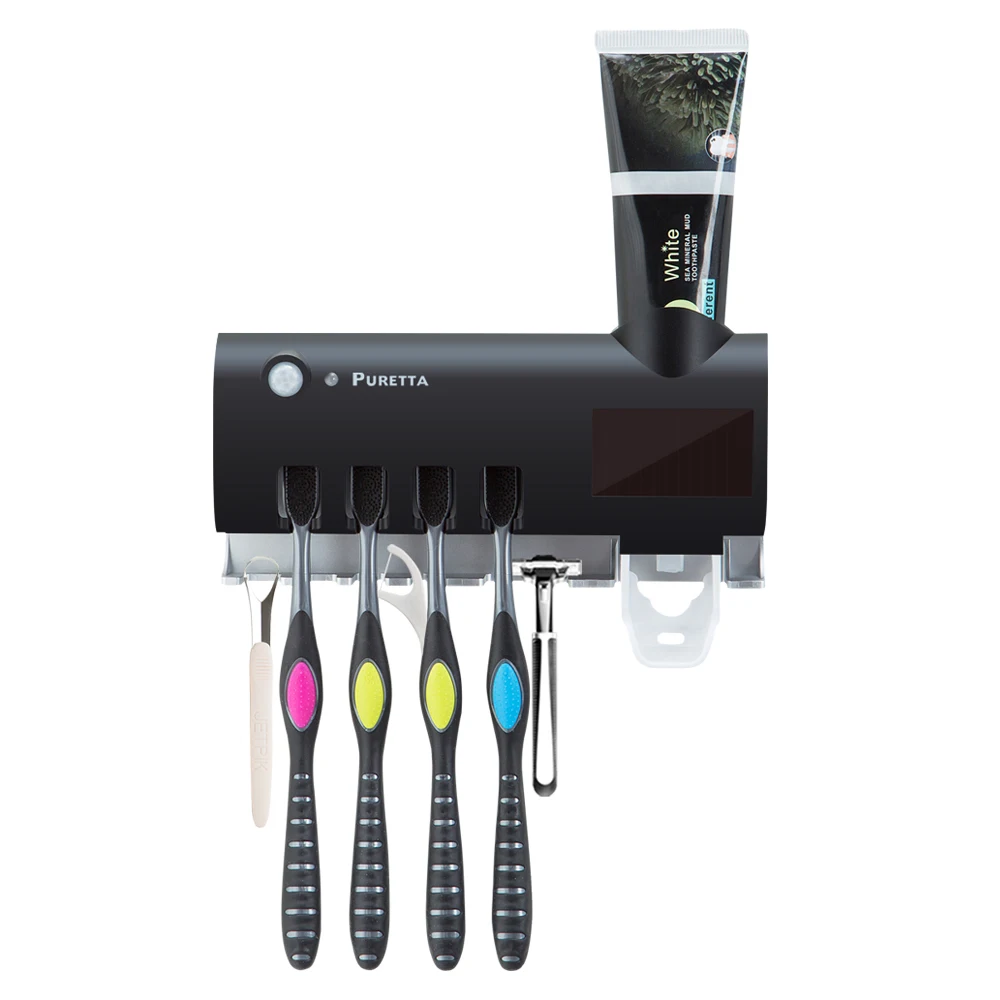 

led uv sterilizing toothbrush holder sanitizer automatic toothpaste dispenser