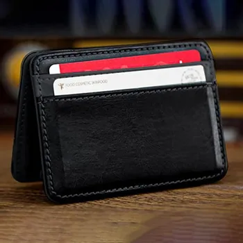 

2019 New Card Package Mini Neutral Magic Bifold PU Leather Wallet Card Holder Wallet Purse Money Hold Cash Little Things Wallet