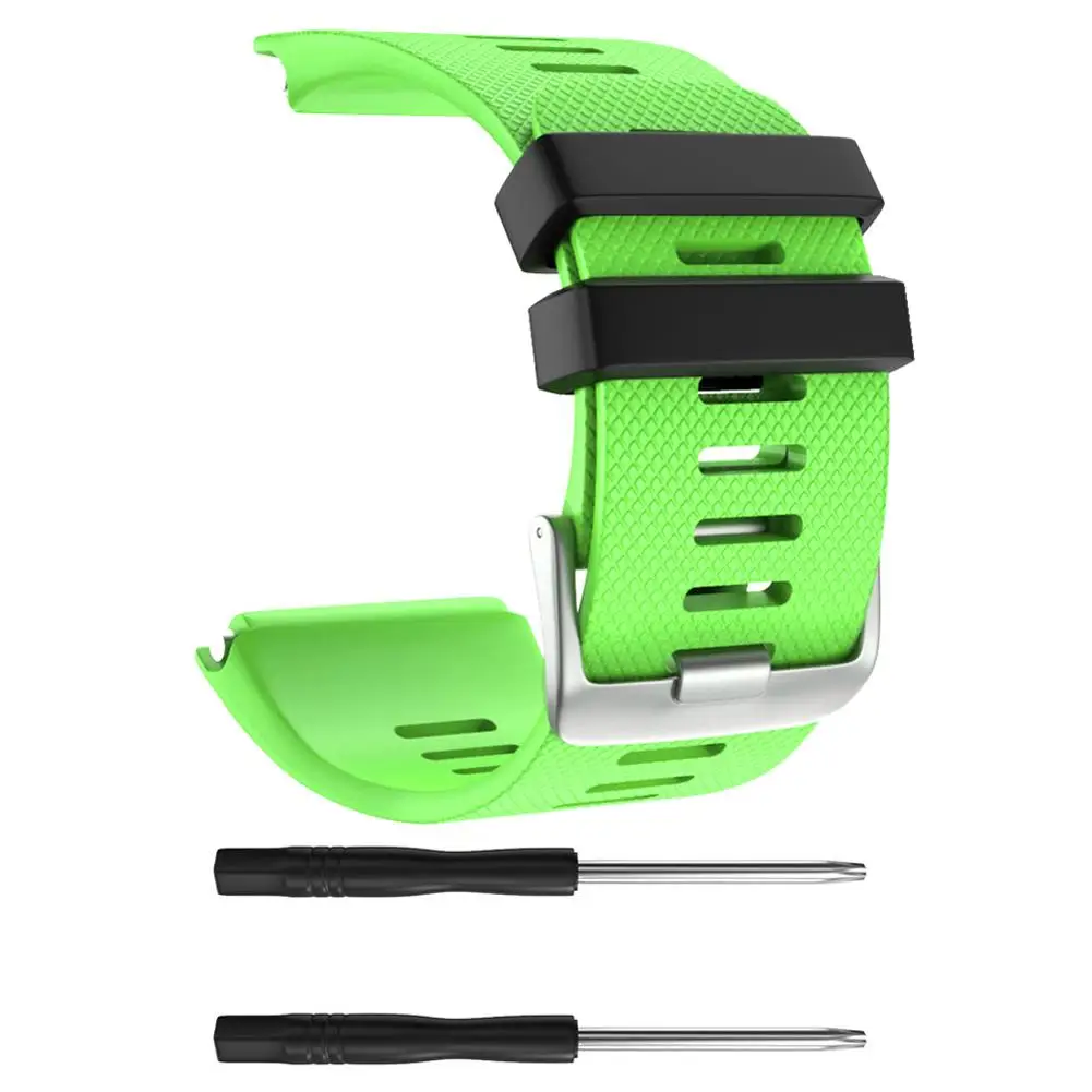 Green Для Garmin Vivoactive HR 30 мм ремешок для часов Мягкий силиконовый роскошный сменный Браслет спортивный браслет с инструментами - Цвет: Green