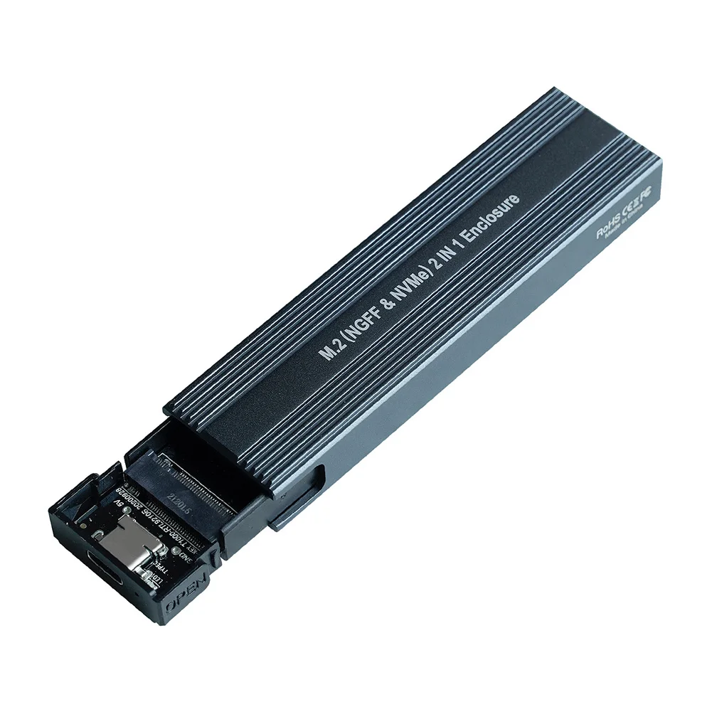3.5 inch sata external hard disk casing usb 3.0 support VODOOL SSD M.2 NVME to USB 3.1 Adapter PCIE NGFF SATA Dual Protocol USB3.0 Enclosure B Key/B+M Key/M Key 2230/2242/2260/2280 ssd hard drive enclosure