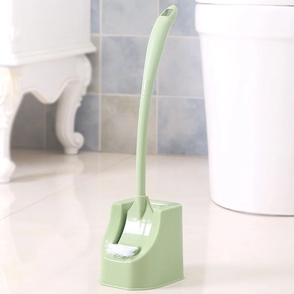 Зеленый Corner Double Sided With Base Cleaning Brush PP Scrub Long Handle Toilet Portable Bathroom Bent - Цвет: Зеленый