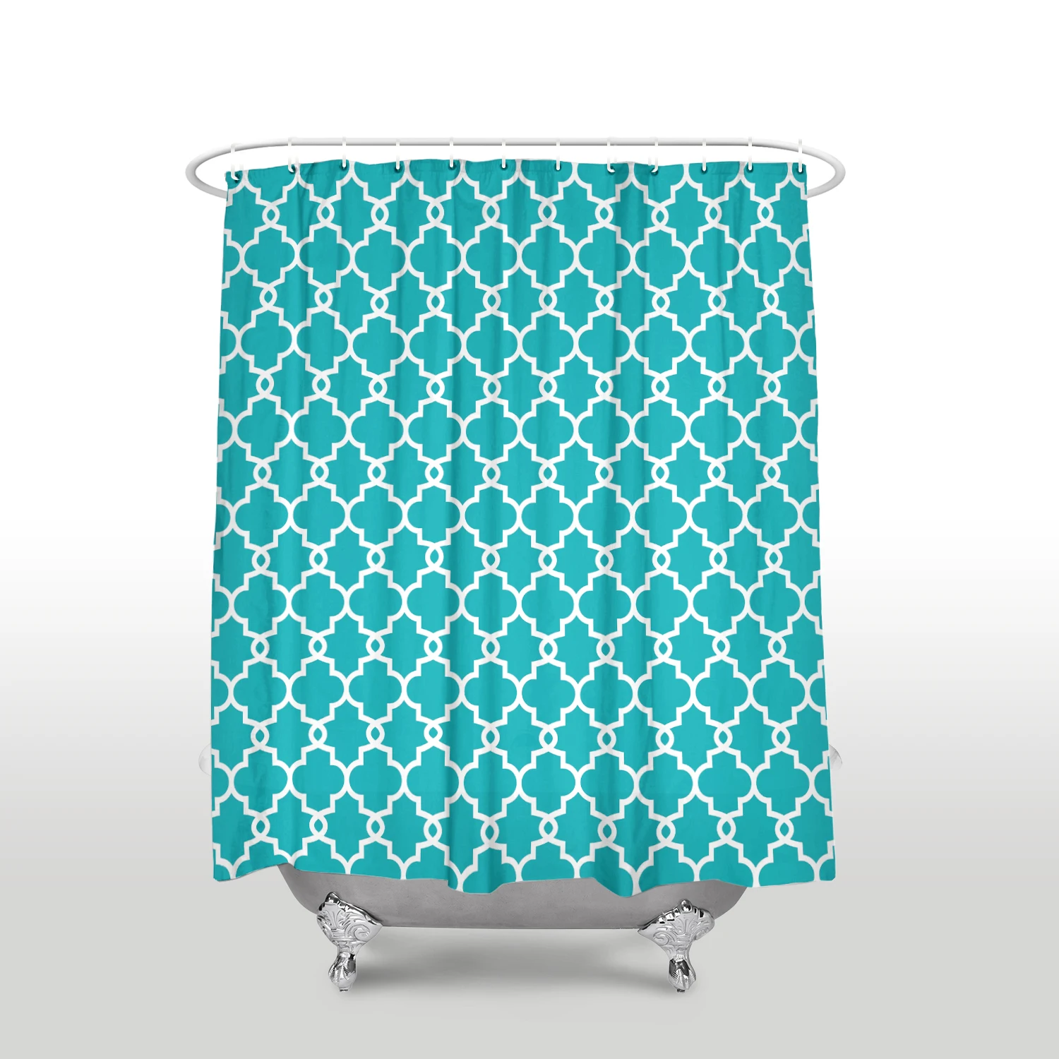 New Waterproof Moroccan Design Classic Printed Shower Curtain Polyester Fabric Turquoise Bathroom Curtains for Home Decorations | Дом и сад