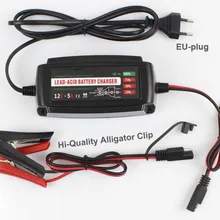 12V 5A Автоматическая умная Батарея Зарядное устройство, сопровождающий и Desulfator для свинцово-кислотных батарей, Водонепроницаемый автомобиля Батарея Зарядное устройство
