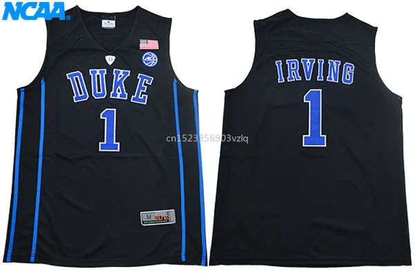 Новое поступление высокое качество NCAA Duke Kyrie Irving#1 футболка колледжа ограниченная Спортивная футболка S-XXXL