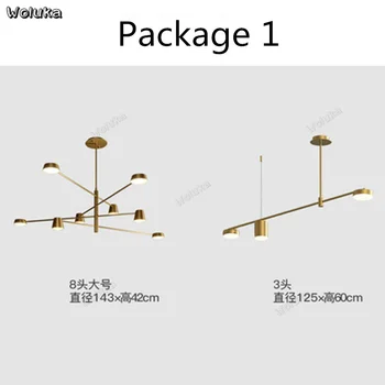 

Modern minimalist restaurant chandelier full copper bar chandelier atmospheric bedroom Nordic lamps CD50 W07