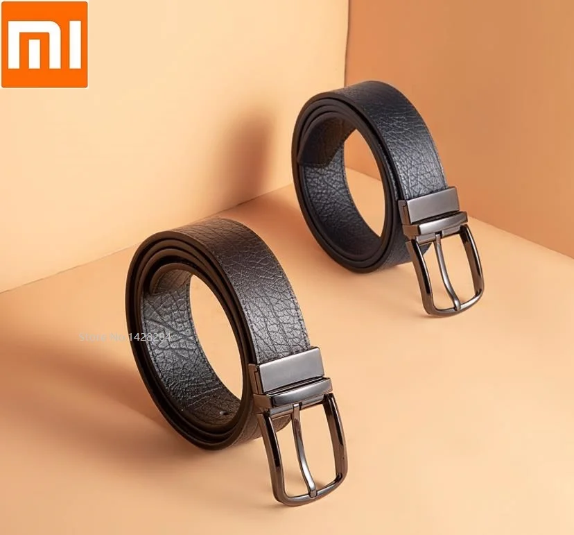 Xiaomi VLLICON модный двусторонний вращающийся ремень с пряжкой деловой воловьей кожи двухцветные ремни двойного назначения из натуральной кожи