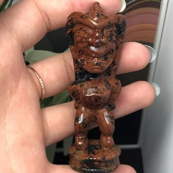

TIKI!!! Natural crystal carving tiki Hawaii, beautiful home decoration craft