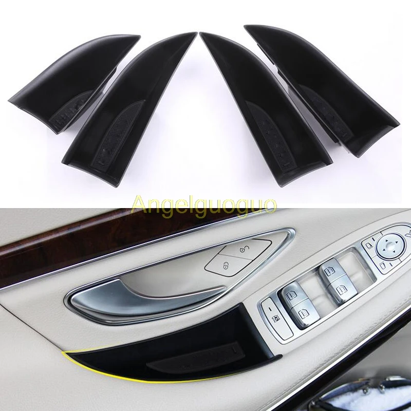 Car Door Handle Box Phone Holder Card Bag Storage Accessories Car styling For Mercedes Benz S Class W222 2014-2019 Left hand LHD
