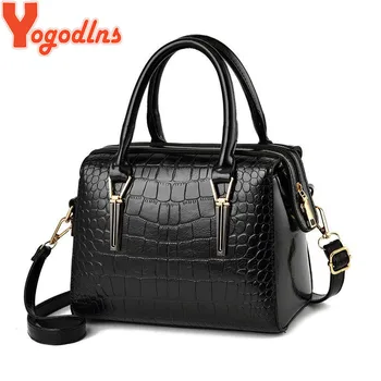 

Yogodlns Fashion Brand Women Bag Alligator PU Leather Messenger Bag Designer Shoulder Crossbody Bag Women Handbag Bolso Mujer