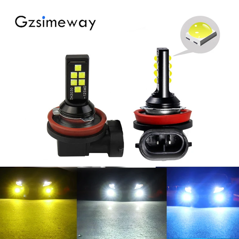 

2Pcs H1 H3 H7 LED Bulb Super Bright 12 3535SMD H11 881 Car Fog Lights DC 12V 3000K 6000K 25000K auto Driving Day Running Lamp