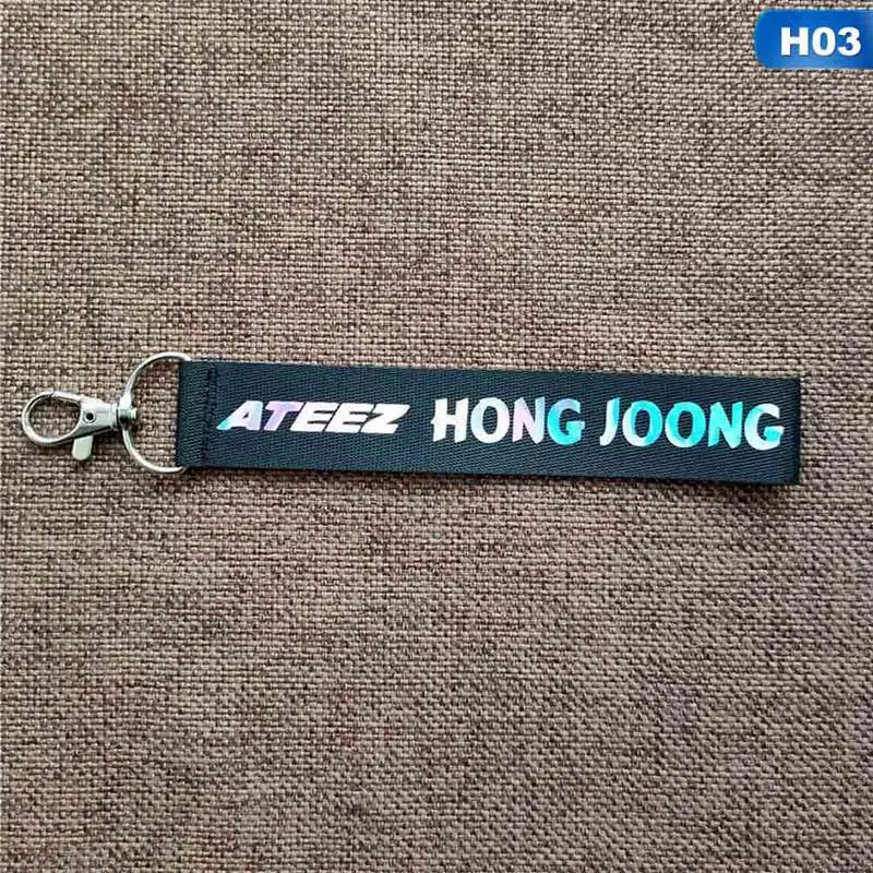 ATEEZ лазерный ремешок брелок держатель для мобильного телефона ремешок Имя мобильного телефона брелок