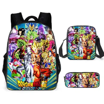 

Anime Dragon Ball School Bags Capacity Print 3pcs/set Backpack for Children Boys Mochila Feminina Leisure Daypacks