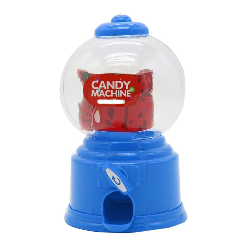 Высокая Милая Мини конфетная машина дисперсер для жевательной резинки монета банк детские игрушки подарок для детей LG66 - Цвет: Синий