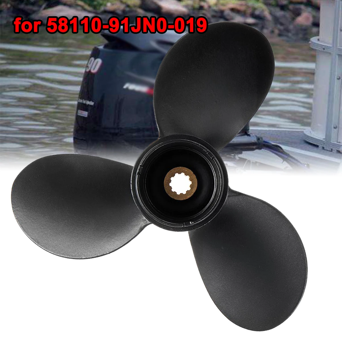 4-6HP 3 Лопасти R вращение 7 1/2x7 лодочный пропеллер 58110-91JN0-019 для подвесной двигатель для Suzuki алюминиевый сплав 10 Spline зубья