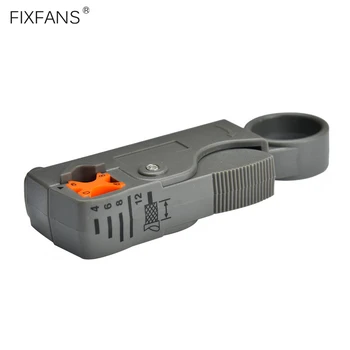 

FIXFANS Coaxial Cable Coax Stripper Wire Cord Cutter Tool for RG6, RG59/62 and RG58 Rotary Stripper Stripping Network Tools