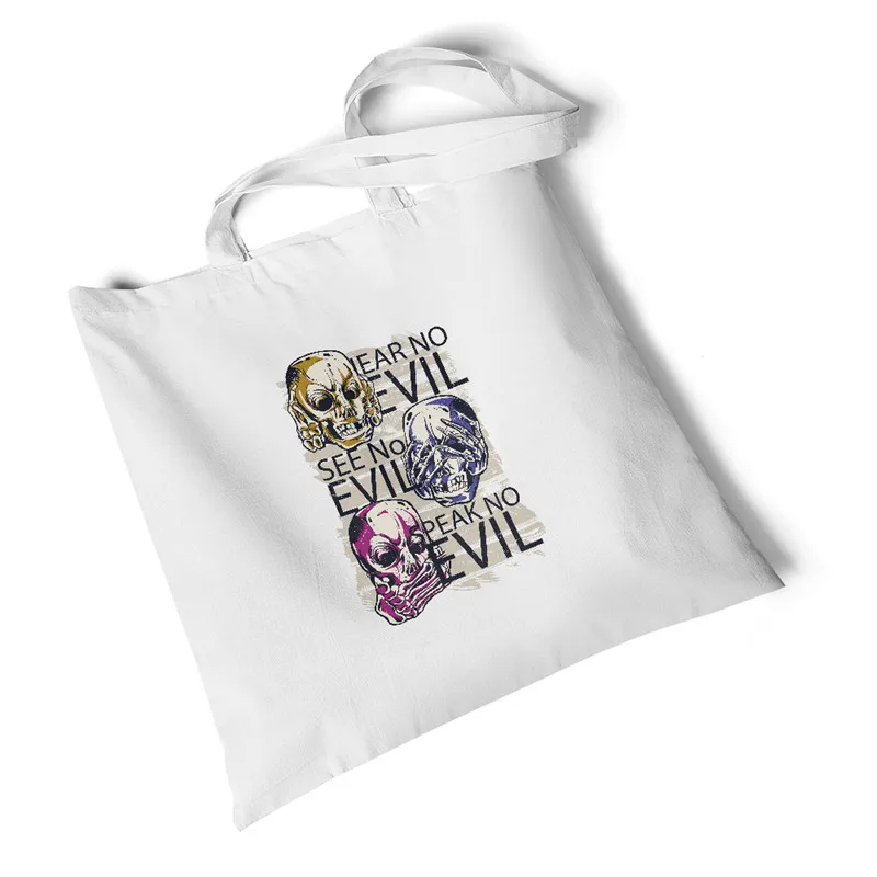 

Focal20 Letter Print Canvas Bag Shoulder Bags Travel Folding Bag Canvas Bag Shopping Reusable Shoulder Bag Handbag Tote Bag