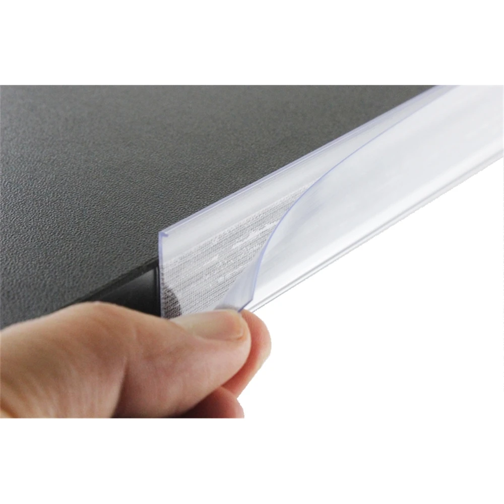 2.2*20cm Data Strip Label Holder Shelf Edge Scanner Rail Tag Card Sign Frame Promotion Price Talker Self-adhesive Memo Sign Clip acrylic label frame l sign edge price talker shelf storage memo holder merchandise name card display data strip