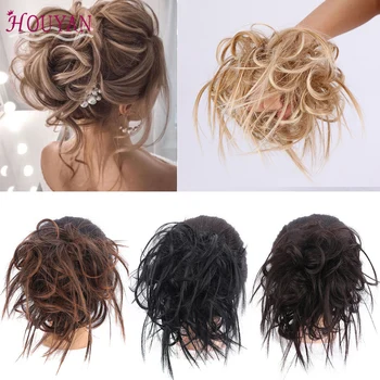 

HOUYAN Female donut with elastic band and messy artificial hair accessories