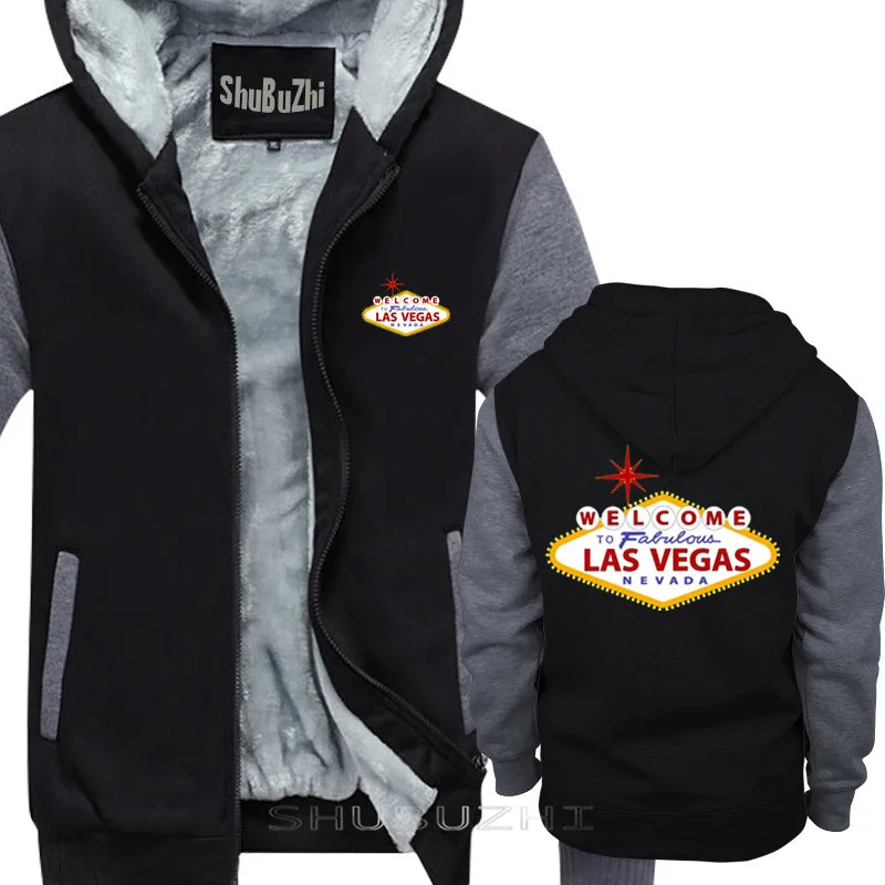 Толстовка для мужчин s Las Vegas знак Толстая куртка Sin City азартные игры Невада США