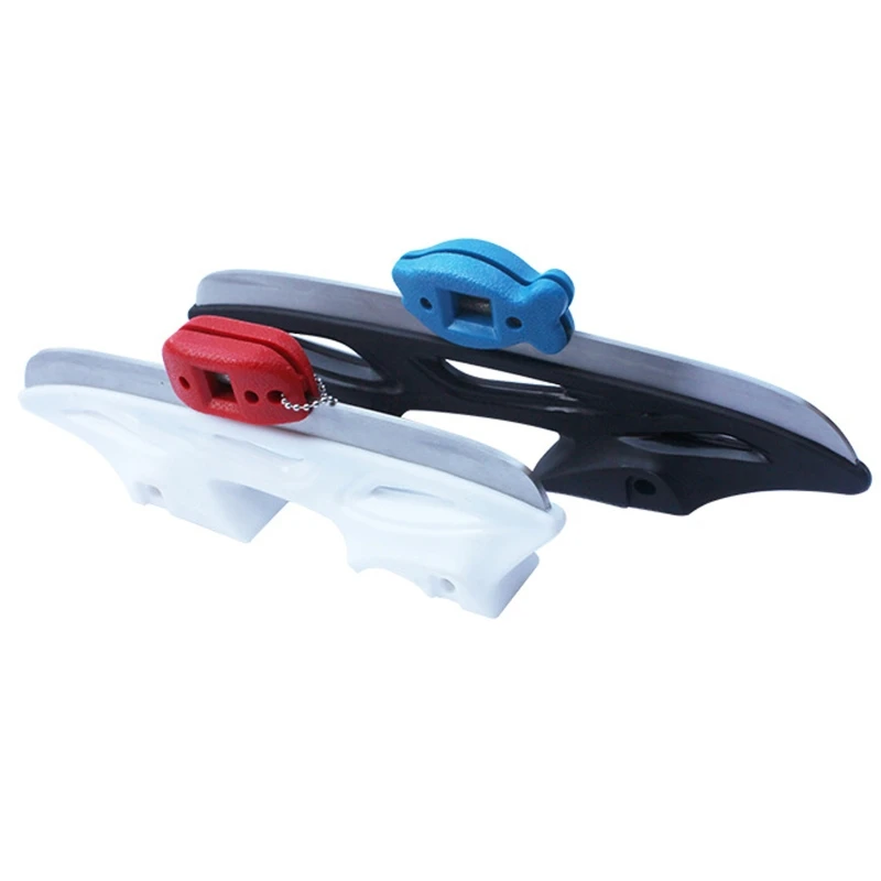 Ice Skating Edge Blade Sharpener Two-Sided Diamond Material Hand Held Pattern Knife Skate Sharpening Tool with Key Chain G99D 4