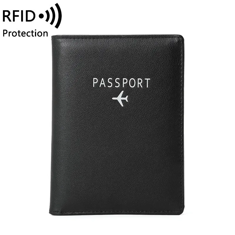 Ougger RFID Обложка для паспорта держатель винтажный бизнес Многофункциональный ID