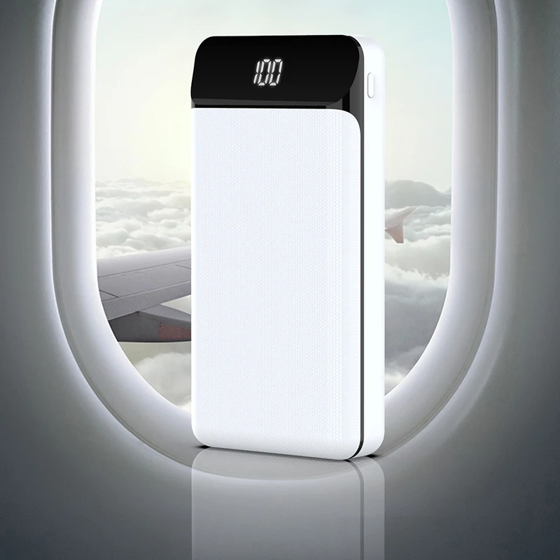 

20000mAh Power Bank Dual USB Powerbank External Battery With LED Display Fast Portable Charger For Xiaomi iPhone 8 plus Phones