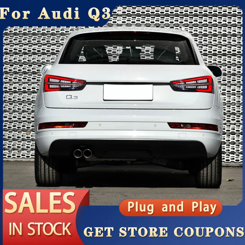 For Car Audi Q3 20132019 Update New Q3 Tail Lights Led Fog Lights Drl Day Running Light Tuning