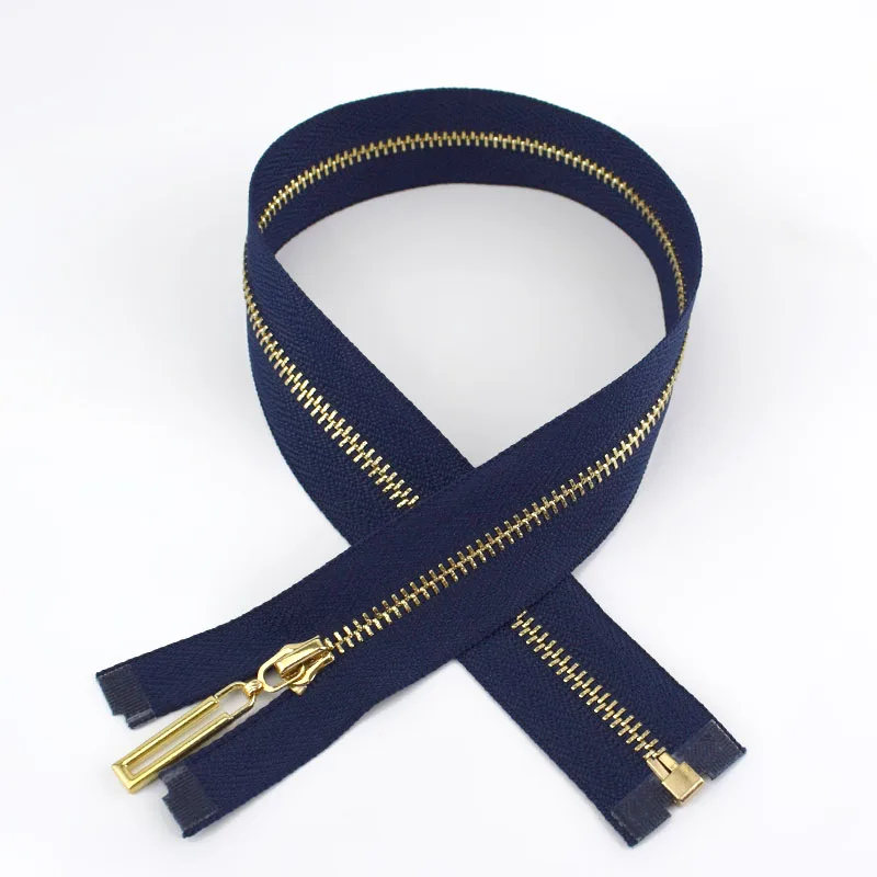 Navy Meetee 2/5 шт. 40-70 см с открытым концом 3# металлическая молния красочные золотой застежкой молнией, DIY сумок одежды швейный аксессуары золотые молнии синий - Цвет: Navy