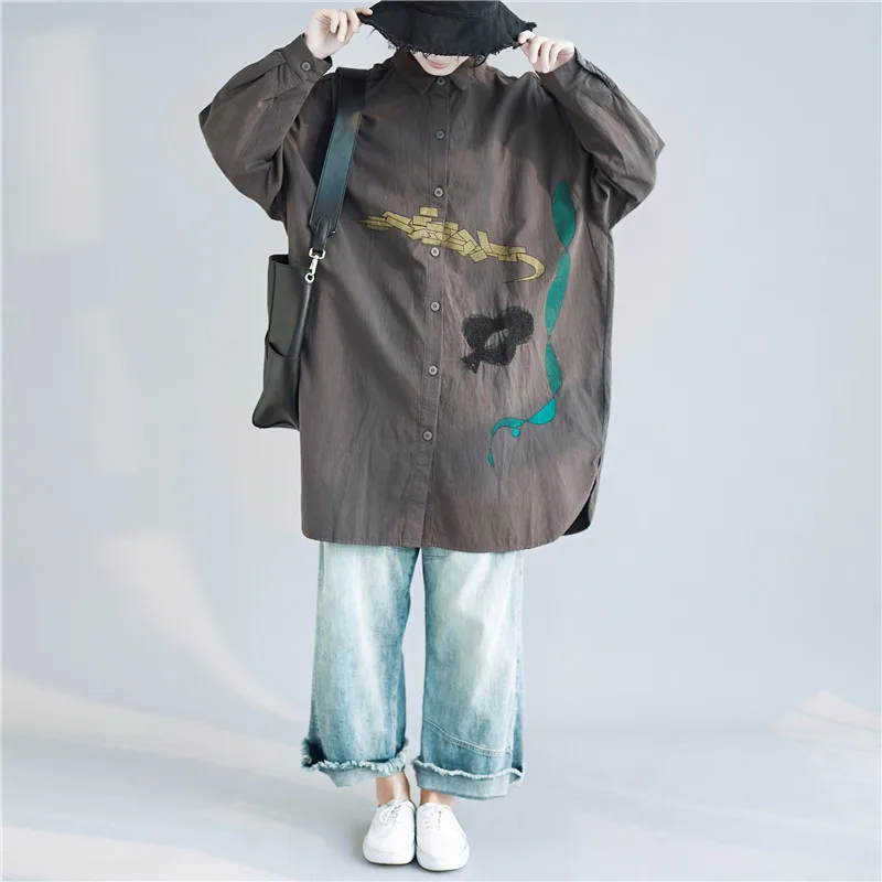 Женская рубашка, блузка размера плюс 4XL 5XL 6XL,, весна-лето, кардиган, топы для девушек, корейский стиль, блузка с вышивкой, Blusas Mujer