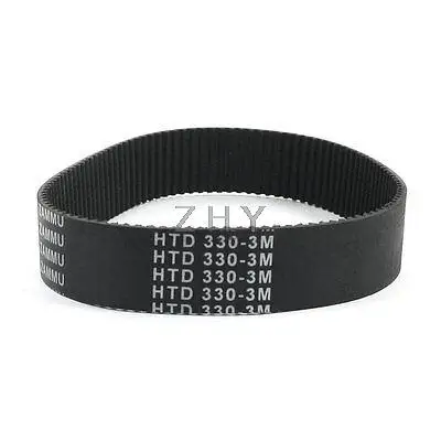 HTD330-3M 330mm Girth 110 Teeth Black Rubber Synchro Machine Timing Belt | Обустройство дома