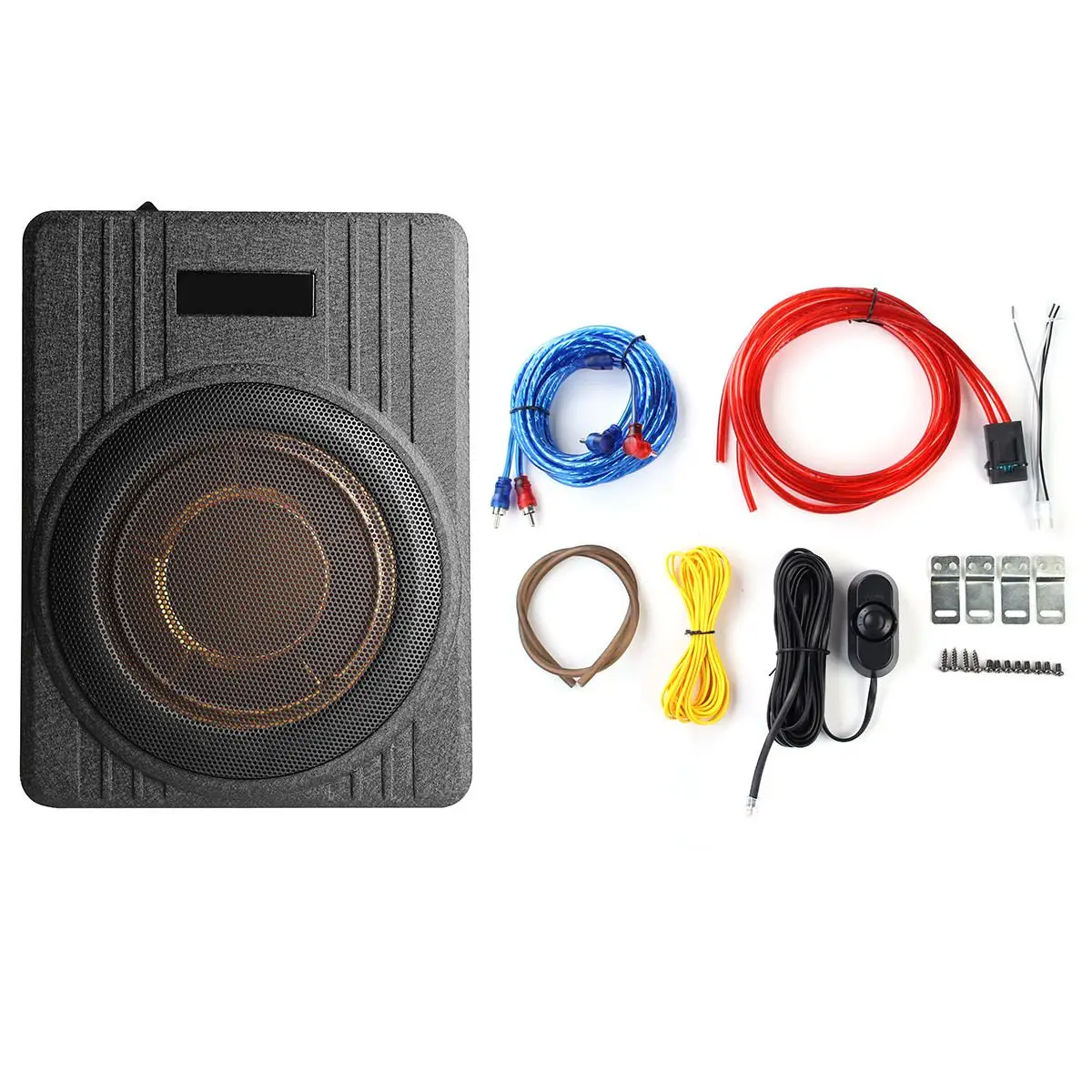 10 Inch 600W Car Super Slim Active Subwoofer Under Seat Sub Amplifier Car Subwoofers Active Subwoofer Car Speaker